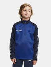 Craft Sport Long Sleeve Shirt Squad 2.0 Halfzip (ergonomic design, high elasticity) cobalt blue/navy blue Children