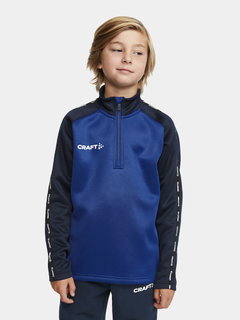 Craft Sport-Langarmshirt Squad 2.0 Halfzip (ergonomisches Design, hohe Elastizität) kobaltblau/navyblau Kinder