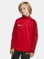Craft Sport-Langarmshirt Squad 2.0 Halfzip (ergonomisches Design, hohe Elastizität) rot Kinder