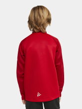 Craft Sport Long Sleeve Shirt Squad 2.0 Halfzip (ergonomic design, high elasticity) red Kids