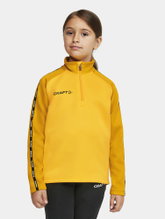 Craft Sport-Langarmshirt Squad 2.0 Halfzip (ergonomisches Design, hohe Elastizität) gelb/gold Kinder