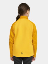 Craft Sport-Langarmshirt Squad 2.0 Halfzip (ergonomisches Design, hohe Elastizität) gelb/gold Kinder