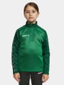 Craft Sport-Langarmshirt Squad 2.0 Halfzip (ergonomisches Design, hohe Elastizität) grün Kinder