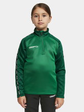 Craft Sport Long Sleeve Shirt Squad 2.0 Halfzip (ergonomic design, high elasticity) green Kids