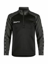 Craft Sport Long Sleeve Shirt Squad 2.0 Halfzip (ergonomic design, high elasticity) black/grey Children