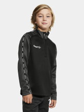 Craft Sport Long Sleeve Shirt Squad 2.0 Halfzip (ergonomic design, high elasticity) black/grey Children