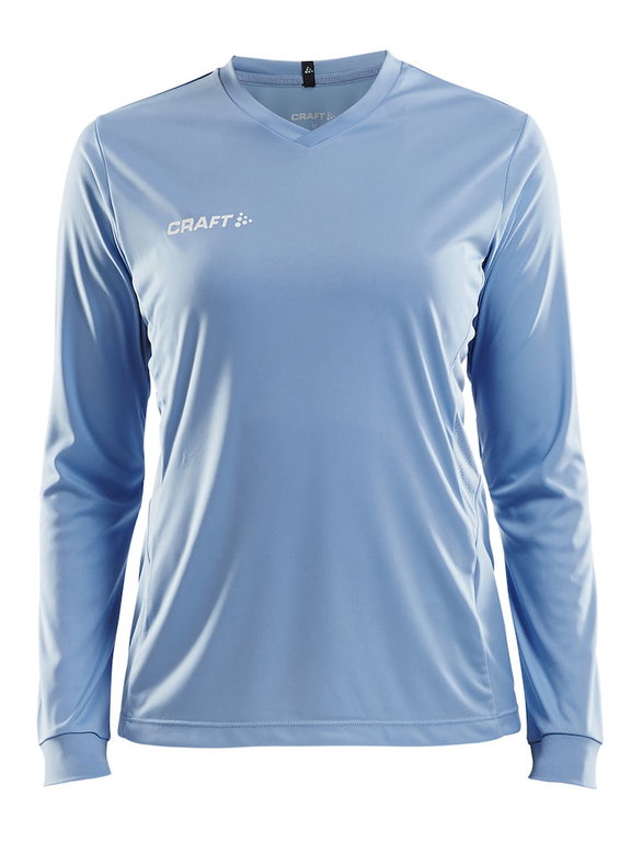 Craft Sport-Langarmshirt (Trikot) Squad Solid - hohe Elastizität, ergonomisches Design - hellblau Damen
