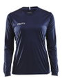 Craft Sport-Langarmshirt (Trikot) Squad Solid - hohe Elastizität, ergonomisches Design - navyblau Damen