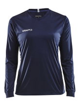 Craft Sport-Langarmshirt (Trikot) Squad Solid - hohe Elastizität, ergonomisches Design - navyblau Damen