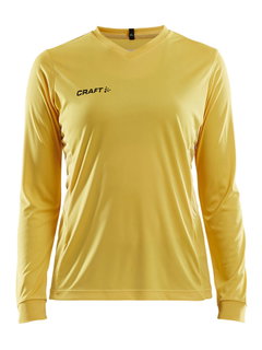 Craft Sport-Langarmshirt (Trikot) Squad Solid - hohe Elastizität, ergonomisches Design - gelb Damen