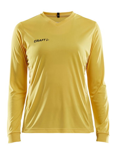 Craft Sport Long Sleeve Shirt (Jersey) Squad Solid - high elasticity, ergonomic design - yellow Women