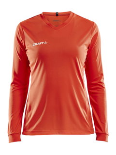Craft Sport Long Sleeve Shirt (Jersey) Squad Solid - high elasticity, ergonomic design - orange Women