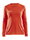 Craft Sport-Langarmshirt (Trikot) Squad Solid - hohe Elastizität, ergonomisches Design - orange Damen