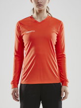 Craft Sport Long Sleeve Shirt (Jersey) Squad Solid - high elasticity, ergonomic design - orange Women