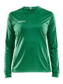 Craft Sport-Langarmshirt (Trikot) Squad Solid - hohe Elastizität, ergonomisches Design - grün Damen