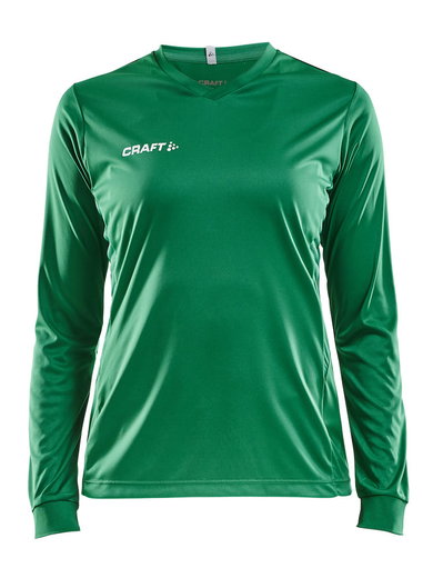 Craft Sport-Langarmshirt (Trikot) Squad Solid - hohe Elastizität, ergonomisches Design - grün Damen