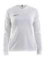 Craft Sport Long Sleeve Shirt (Jersey) Squad Solid - high elasticity, ergonomic design - white Women