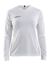 Craft Sport-Langarmshirt (Trikot) Squad Solid - hohe Elastizität, ergonomisches Design - weiss Damen