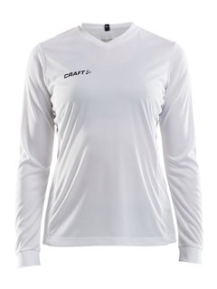 Craft Sport-Langarmshirt (Trikot) Squad Solid - hohe Elastizität, ergonomisches Design - weiss Damen