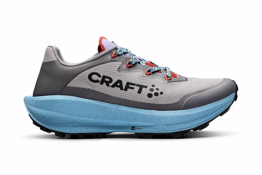Craft Laufschuhe CTM Ultra Carbon Trail (Trailrunning) grau/aquamarine Herren