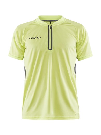 Craft Sport-Polo Pro Control Impact (leicht, atmungsaktiv) lime/grau Herren