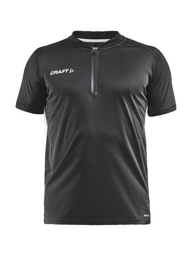Craft Sport-Polo Pro Control Impact (leicht, atmungsaktiv) schwarz/weiss Herren