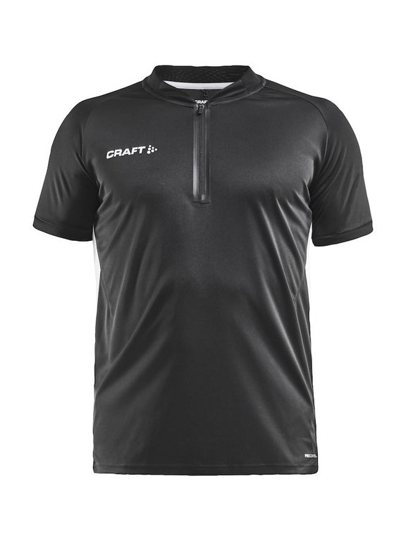Craft Sport-Polo Pro Control Impact (leicht, atmungsaktiv) schwarz/weiss Herren