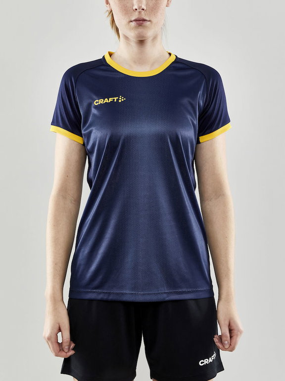 Craft Sport-Shirt (Jersey) Progress 2.0 Graphic Jersey - lightweight, functional and stretch material - navy blue/yellow Women