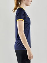 Craft Sport-Shirt (Trikot) Progress 2.0 Graphic Jersey - leicht, funktionell und Stretchmaterial - navyblau/gelb Damen
