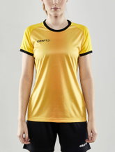 Craft Sport-Shirt (Trikot) Progress 2.0 Graphic Jersey - leicht, funktionell und Stretchmaterial - gelb/schwarz Damen