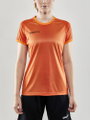 Craft Sport-Shirt (Trikot) Progress 2.0 Graphic Jersey - leicht, funktionell und Stretchmaterial - orange/schwarz Damen