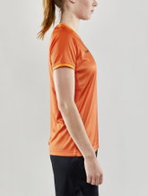 Craft Sport-Shirt (Trikot) Progress 2.0 Graphic Jersey - leicht, funktionell und Stretchmaterial - orange/schwarz Damen