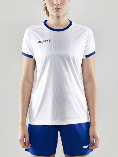 Craft Sport-Shirt (Trikot) Progress 2.0 Graphic Jersey - leicht, funktionell und Stretchmaterial - weiss/blau Damen