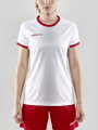 Craft Sport-Shirt (Trikot) Progress 2.0 Graphic Jersey - leicht, funktionell und Stretchmaterial - weiss/rot Damen