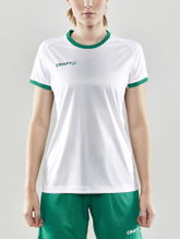 Craft Sport-Shirt (Trikot) Progress 2.0 Graphic Jersey - leicht, funktionell und Stretchmaterial - weiss/grün Damen