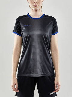 Craft Sport-Shirt (Trikot) Progress 2.0 Graphic Jersey - leicht, funktionell und Stretchmaterial - schwarz/blau Damen