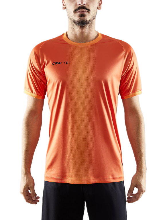 Craft Sport-Tshirt (Trikot) Progress 2.0 Graphic Jersey - leicht,funktionell und Stretchmaterial - orange/schwarz Herren
