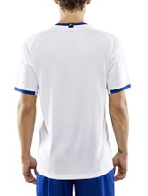 Craft Sport-Tshirt (Trikot) Progress 2.0 Graphic Jersey - leicht, funktionell und Stretchmaterial - weiss/blau Herren