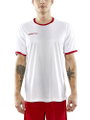 Craft Sport-Tshirt (Trikot) Progress 2.0 Graphic Jersey - leicht, funktionell und Stretchmaterial - weiss/rot Herren