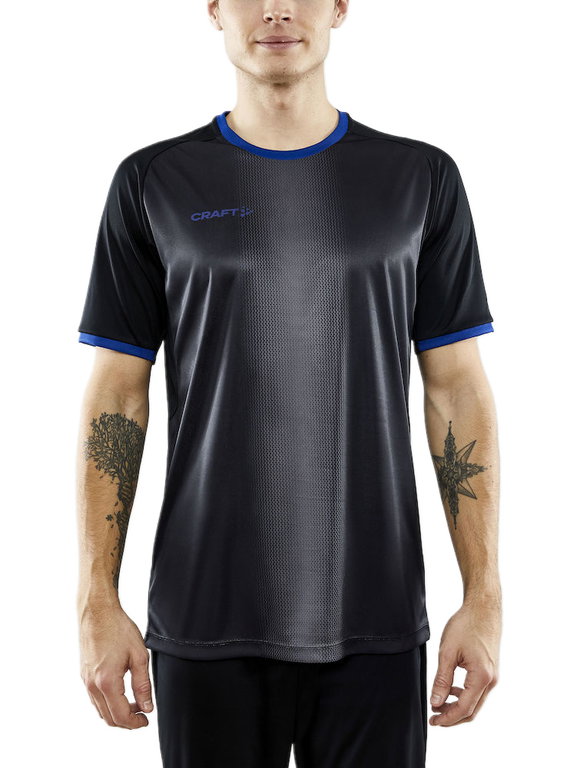 Craft Sport-Tshirt (Trikot) Progress 2.0 Graphic Jersey - leicht, funktionell und Stretchmaterial - schwarz/blau Herren