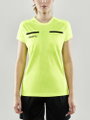 Craft Sport-Shirt Evolve Referee (rec. Polyester, Mesh-Einsätze) neongelb Damen