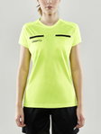 Craft Sport-Shirt Evolve Referee (rec. Polyester, Mesh-Einsätze) neongelb Damen