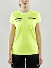 Craft Sport-Shirt Evolve Referee (rec. Polyester, Mesh Inserts) neon yellow Women