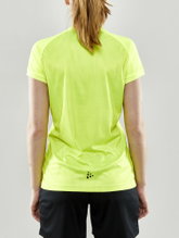 Craft Sport-Shirt Evolve Referee (rec. Polyester, Mesh Inserts) neon yellow Women