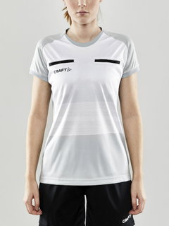 Craft Sport-Shirt Evolve Referee (rec. Polyester, Mesh-Einsätze) platinumgrau Damen