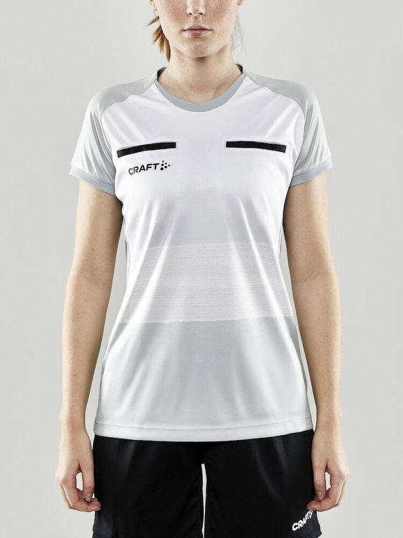 Craft Sport-Shirt Evolve Referee (rec. Polyester, Mesh-Einsätze) platinumgrau Damen