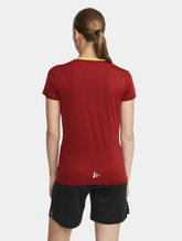 Craft Sport-Shirt Extend Jersey (rec. Polyester, Mesh-Einsätze) weinrot Damen