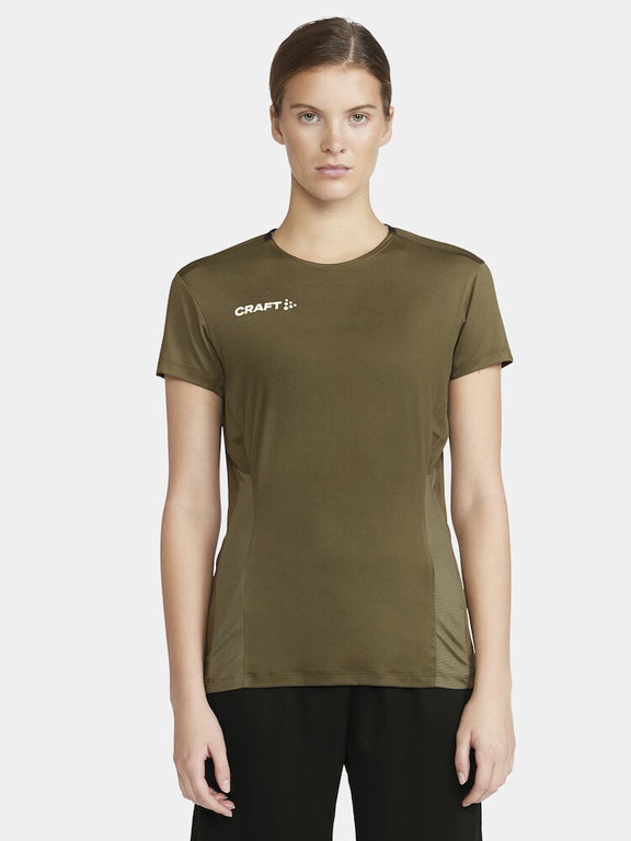 Craft Sport-Shirt Extend Jersey (rec. Polyester, Mesh-Einsätze) khakigrün Damen