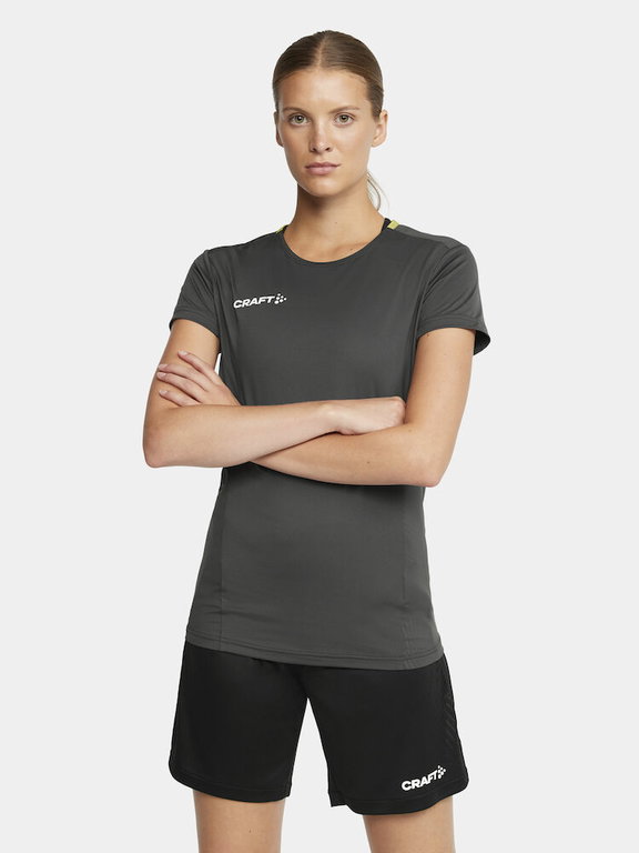 Craft Sport-Shirt Extend Jersey (rec. Polyester, Mesh-Einsätze) asphaltgrau Damen
