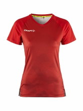 Craft Sport-Shirt (Jersey) Premier Fade Jersey (recycled Polyester, V-neck) red Women